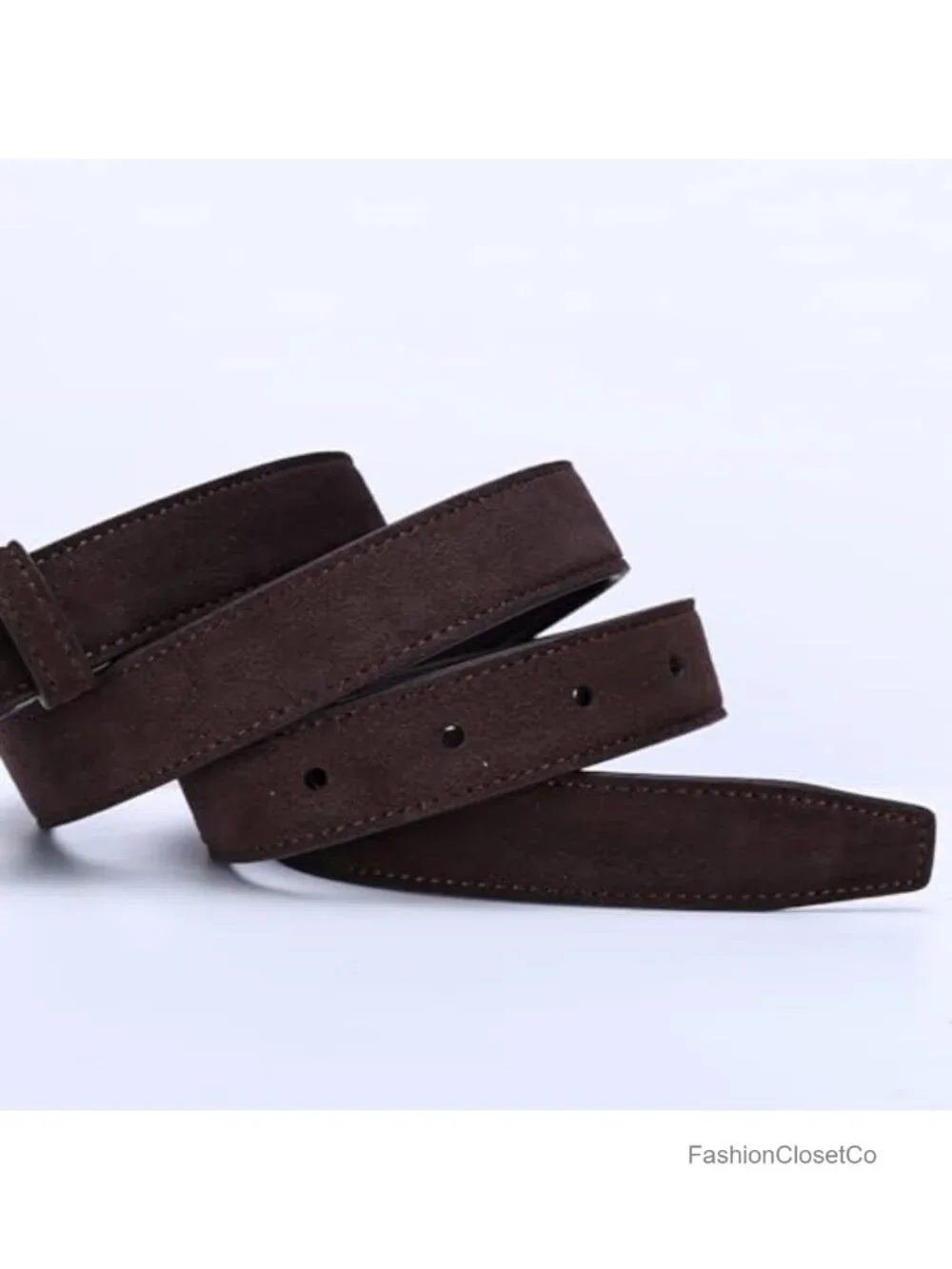 Women's Suede Belt, Gold Buckle | Genuine Suede Leather, 0.9